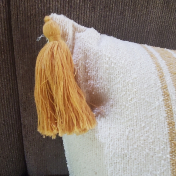 Gorgeous Gold and Cream Throw Pillow - Picture 3 of 4